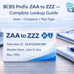 BCBS Prefix List ZAA to ZZZ – State & Plan Lookup Guide 2026