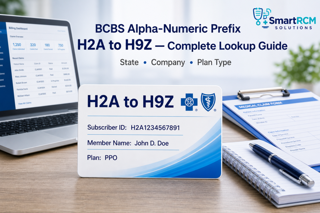 BCBS Alpha Numeric Prefix H2A to H9Z