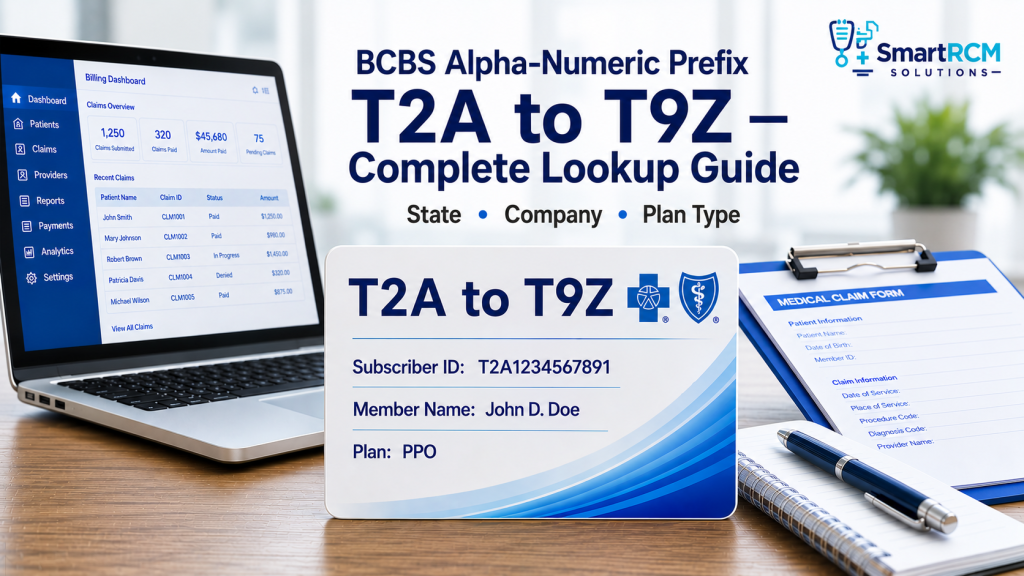 BCBS Alpha Numeric Prefix T2A to T9Z