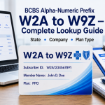 BCBS Alpha Numeric Prefix W2A to W9Z – State & Plan Lookup Guide 2026