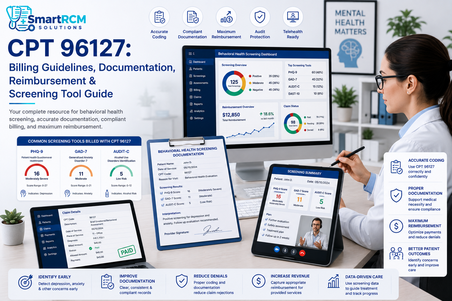 You are currently viewing CPT 96127 – Documentation, Billing, Reimbursement & Telehealth Guide (2026)